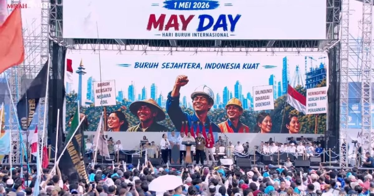 May Day 2026: Ratusan Ribu Buruh Gelar Aksi Damai di Monas Bersama Presiden