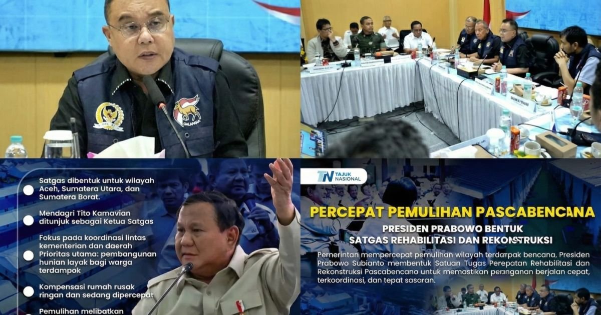 Prabowo Bentuk Satgas Rehabilitasi Sumatera Rp60 T, 72 Ruas Jalan Tersambung