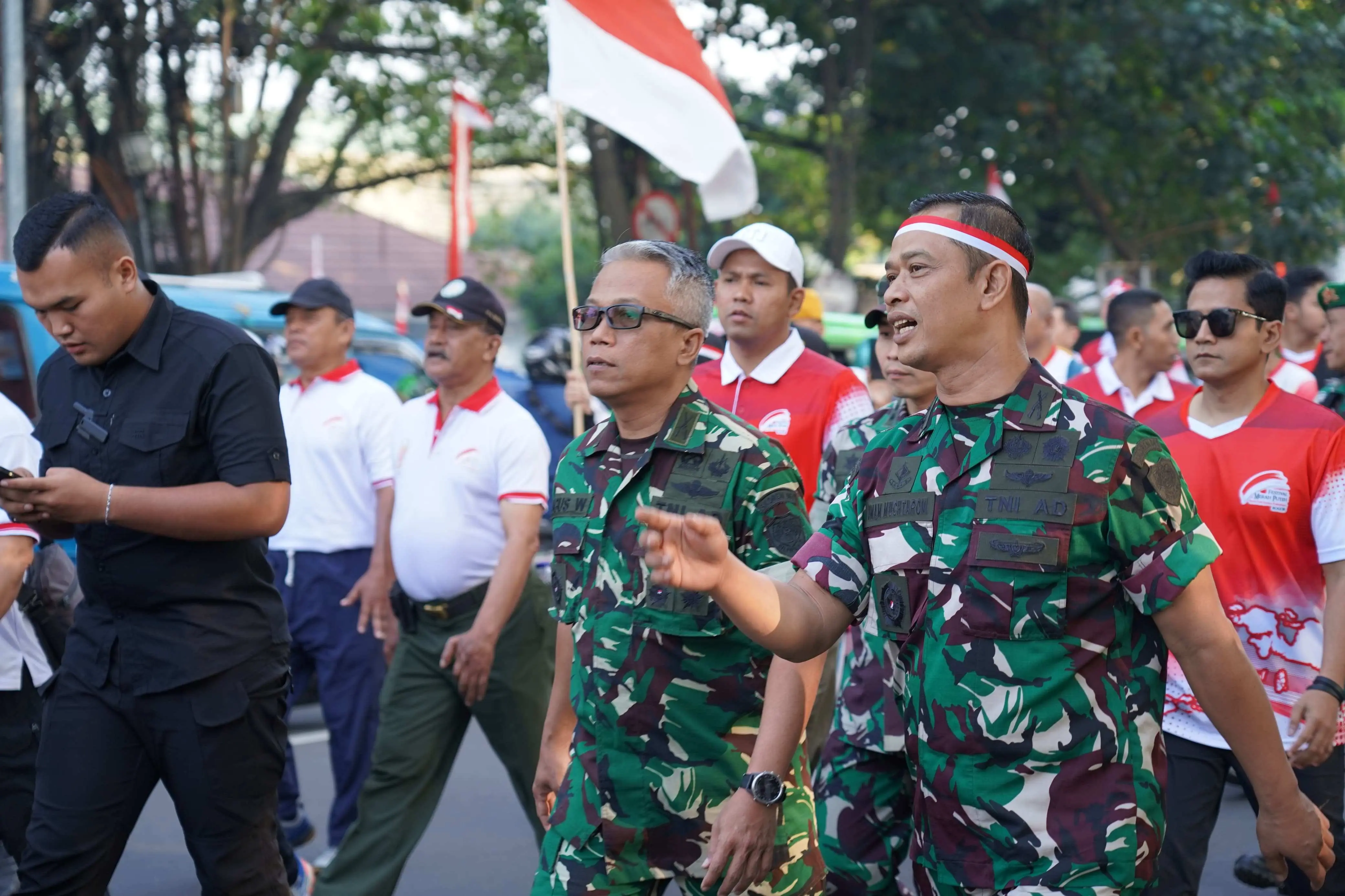 Kasrem 061/SK Hadiri Napak Tilas Perjuangan dalam Rangka Festival Merah Putih