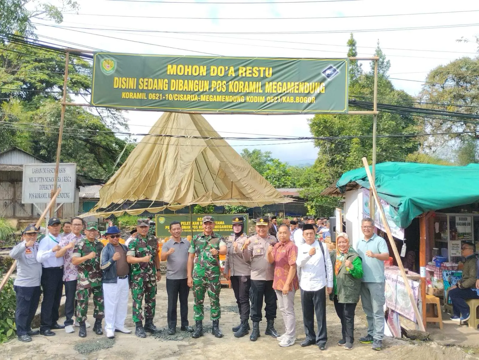 Pembangunan Pos Koramil Megamendung Dimulai, Warga dan Aparat Kompak Dukung Keamanan Wilayah