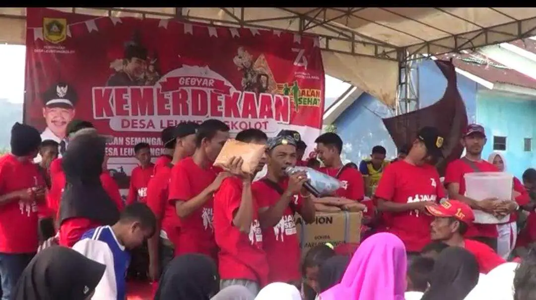 Luar Biasa Meriahnya HUT RI ke-74 di Leuweung Kolot, Setelah Giat 3 Hari  Jalan Sehat dan Bagikan Doorprize