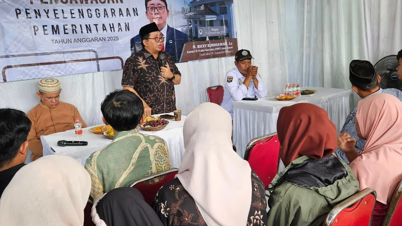 Pengawasan Penyelenggara Pemerintah di Ciampea, Ricky Kurniawan Bahas Ekonomi di Ponpes Bina Umat