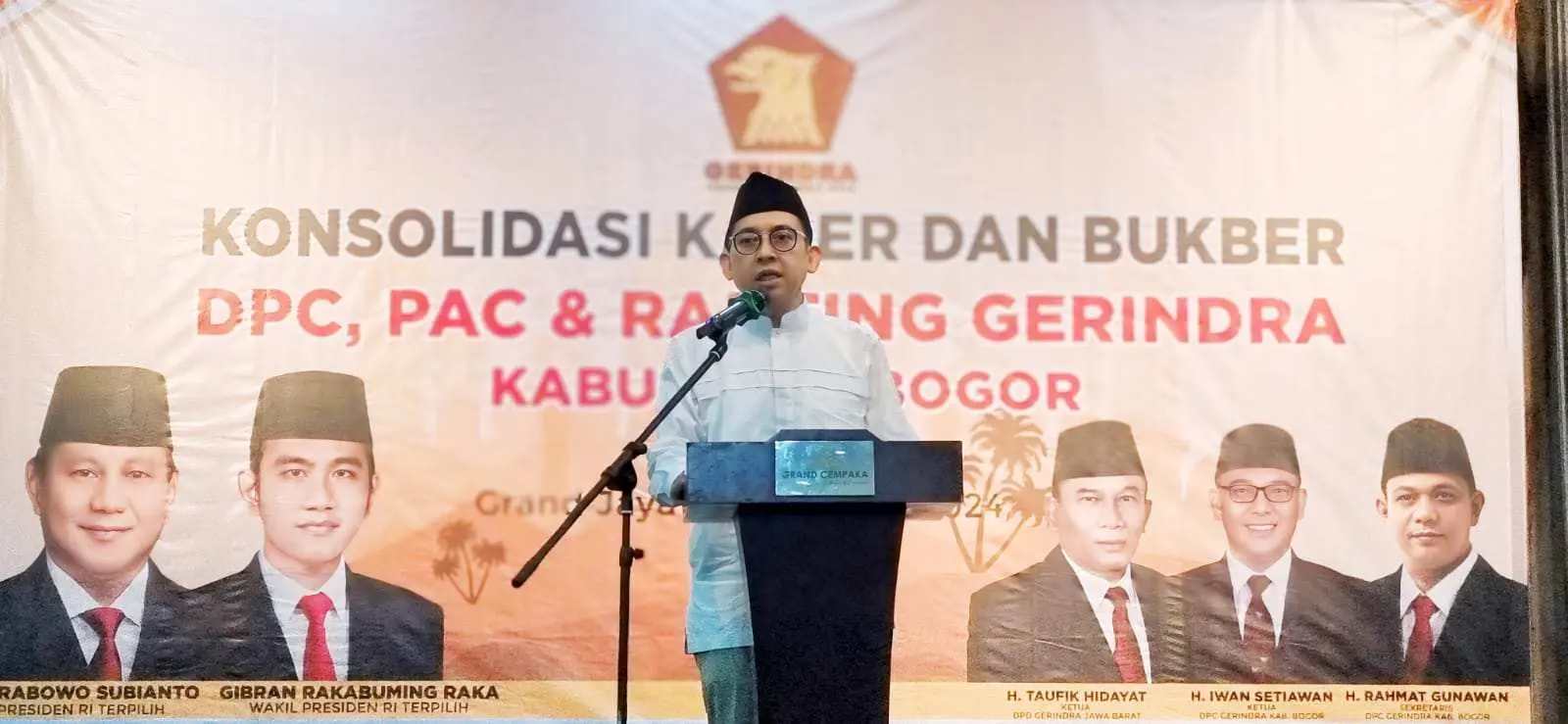 Fadli Zon di Acara Konsolidasi Gerindra Kabupaten Bogor Jelaskan Sikap Partai Soal Calon Bupati